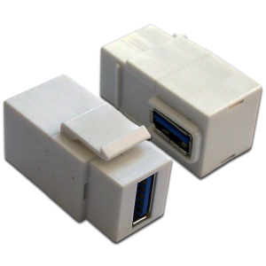 Модуль Keystone, USB 3.0, тип A, мама-мама, 90 градусов, белый